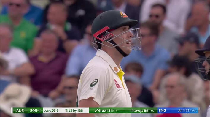 Six! Green Launches The Ball Over The Fence from Ashes 2023: Australia tour of England 2023 
