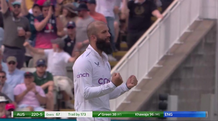 Wicket! Moeen Ali Cleans Up Green With A Stunning Delivery from Ashes 2023: Australia tour of England 2023 