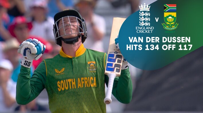 SPL - Rassie Van Der Dussen Shines For The Proteas from South Africa Tour of England 2022 