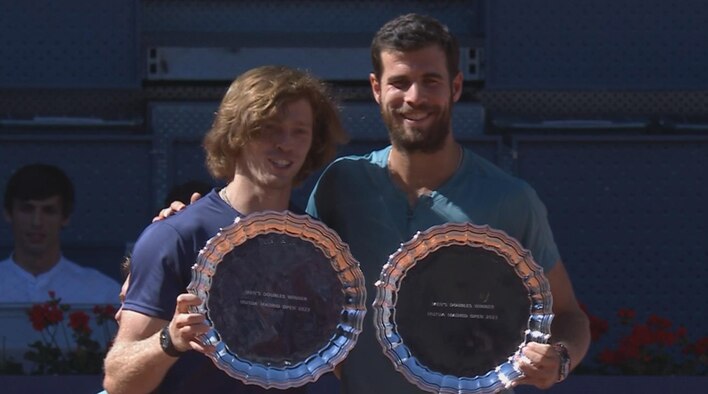 Khachanov/Rublev Triumph In Madrid Open Men's Doubles Final - Highlights - 6 May 2023 from ATP Masters 1000 Mutua Madrid Open 2023 