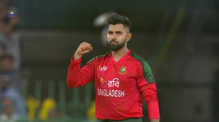 Wicket! Risky Reverse Sweep Ends In Disaster For Kamindu from Bangladesh Tour of Sri Lanka 2025 