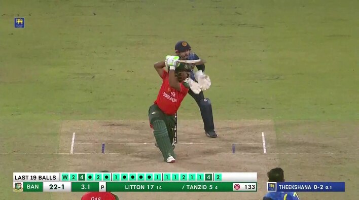 Six! Tanzid Effortlessly Sends It Into the Stands from Bangladesh Tour of Sri Lanka 2025 