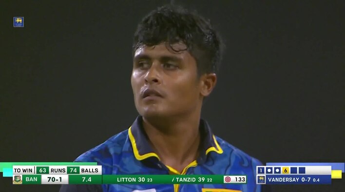 Six! Tanzid Unleashes A Towering Hit from Bangladesh Tour of Sri Lanka 2025 