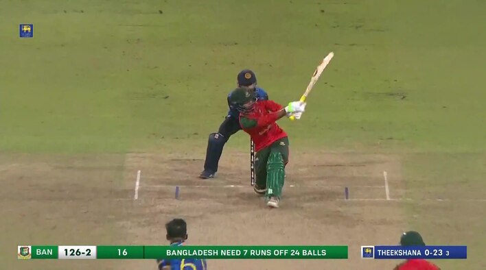 Six! Hridoy Clears The Rope To Draw Level from Bangladesh Tour of Sri Lanka 2025 