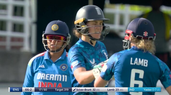 Four! Sciver-Brunt Pumps It Straight Down The Ground For A Boundary from India Women's Tour of England 2025 
