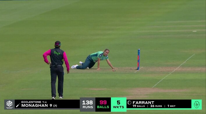 Run-Out! Ecclestone Dismissed, Manchester Originals Post 139 On Board from The Hundred 2025 (Women's) 