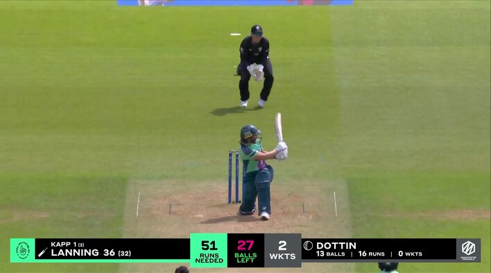 Four! Lanning Punishes Dottin With Consecutive Boundaries from The Hundred 2025 (Women's) 