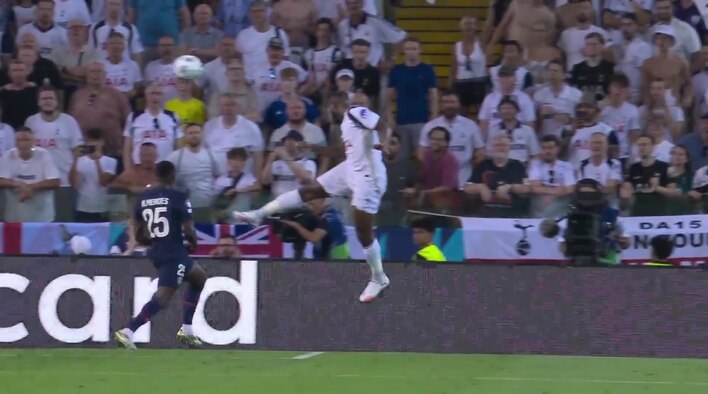 Chance! Danso's Promising Header Crashes Into The Side Netting from UEFA Super Cup 2025 