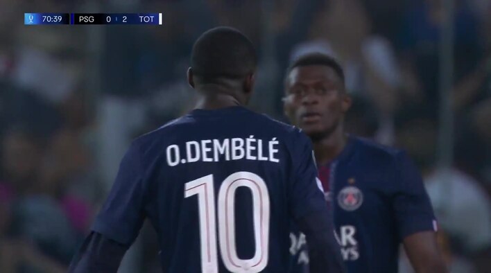 Chance! Dembele Skews It Wide With The Goal Gaping from UEFA Super Cup 2025 