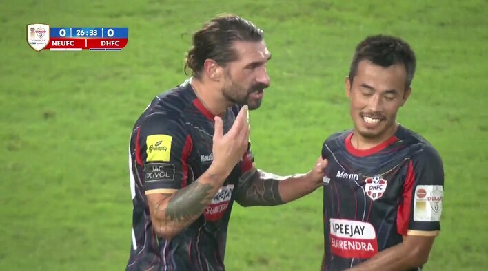 Chance! Justin's Promising Strike Crashes Into The Side Netting from IndianOil Durand Cup 2025 