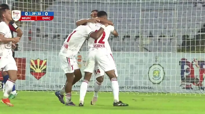 Goal! Asheer Pounces On The Rebound To Fire Northeast In Front from IndianOil Durand Cup 2025 