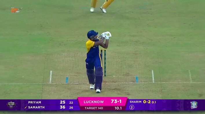 Six! Samarth Smashes Sharim For Back-To-Back Maximums from UP T20 League 2025 