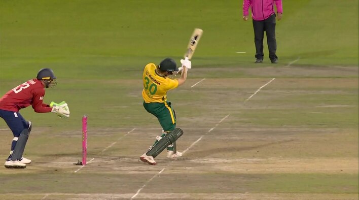 Six! Stubbs Tonks It Over Midwicket For A Huge Biggie from South Africa Tour Of England 2025 