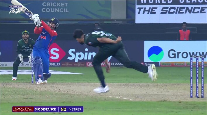 Six! Tilak Delivers A Huge Hit As India Near Asia Cup Glory from Asia Cup 2025 