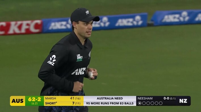 Wicket! Short Goes For The Flick, Chapman Holds Onto It Brilliantly from Australia Tour of New Zealand 2025 
