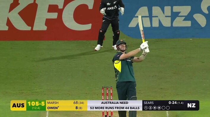 Six! Owen Smokes Sears Down The Ground For A Huge Maximum from Australia Tour of New Zealand 2025 