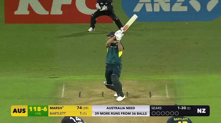 Big Over! Marsh Smashes 15 Off Sears To Keep The Momentum Rolling from Australia Tour of New Zealand 2025 