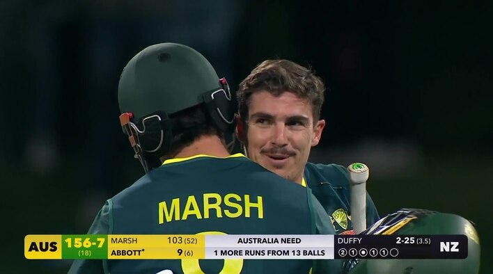 Four! Abbott Drives Duffy Through Covers To Seal The Series from Australia Tour of New Zealand 2025 