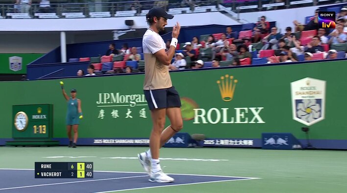 Winner! Vacherot Takes The Advantage With A Strong Forehand from ATP Masters 1000 - 2025 Shanghai Open 