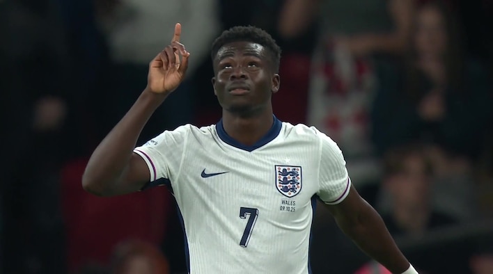 Goal! Saka Delivers An Absolute Beauty To Extend England’s Lead from  UEFA International Friendlies 