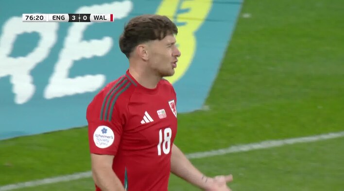 Chance! Harris Fails To Direct His Header On Target from  UEFA International Friendlies 