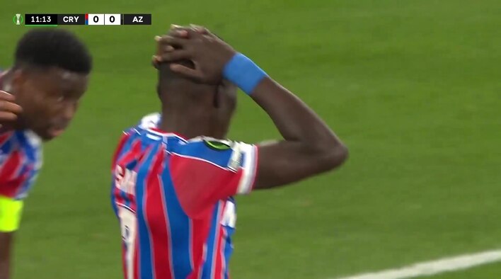 Chance! Sarr's Thunderous Effort Crashes Against The Post from UEFA Europa Conference League 2025-26 