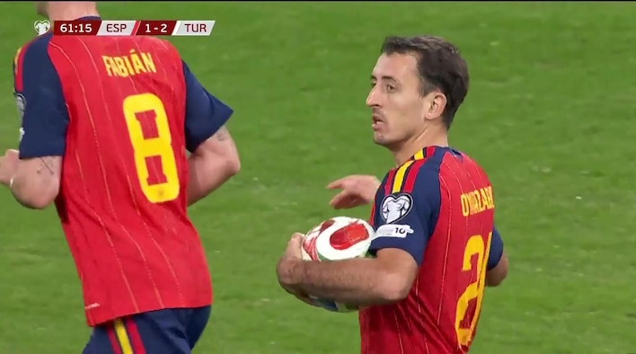 Goal! Oyarzabal Pounces On The Rebound To Net Spain's Equaliser from European Qualifiers for the 2026 FIFA World Cup 
