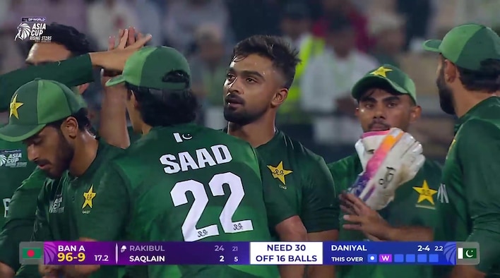 Wicket! Ahmed Traps Rakibul LBW With A Perfect Delivery from DP World Asia Cup Rising Stars Men's 2025 
