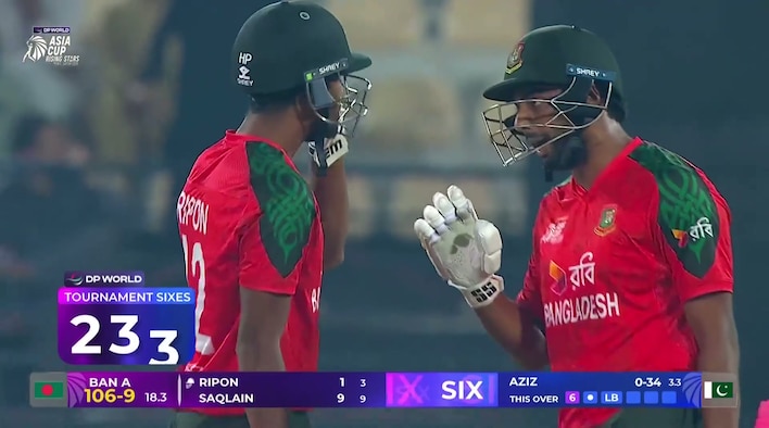 Big Over! Abdul’s Brutal Hitting Pulls Bangladesh Right Into It from DP World Asia Cup Rising Stars Men's 2025 