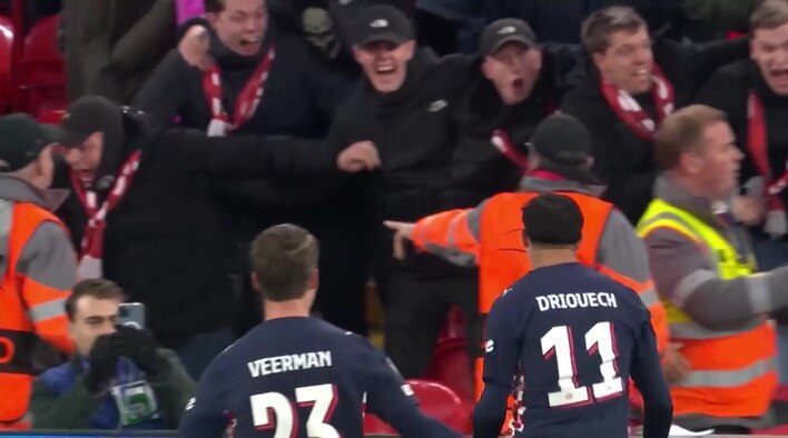 Goal! Driouech Pounces On The Rebound To Net PSV’s Third from UEFA Champions League 2025/26 