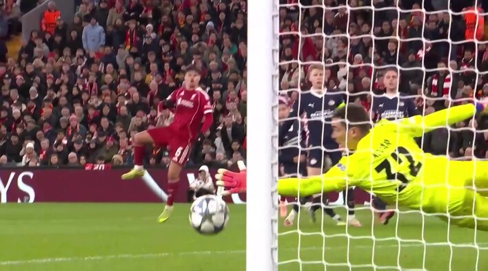 Chance! Kerkez’s Shot Skims Just Wide Of The Post from UEFA Champions League 2025/26 