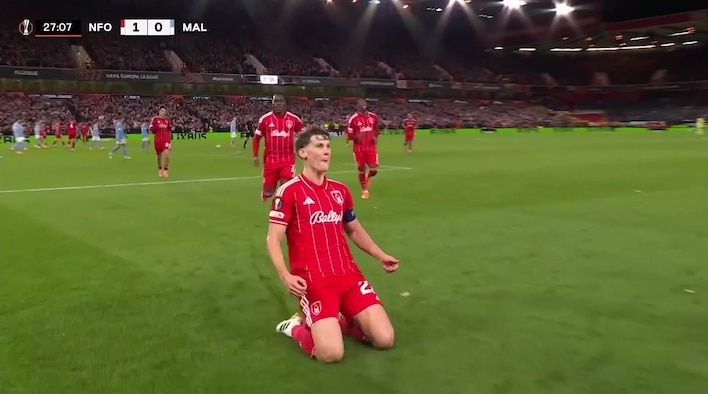 Goal! Yates Finds The Net With A Precise Finish To Put Nottingham Ahead from UEFA Europa League 2025/26 