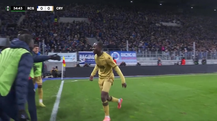 Goal! Mateta's Vision Sets Up Mitchell For A Stunning Goal, Palace Lead 1-0 from UEFA Europa Conference League 2025-26 