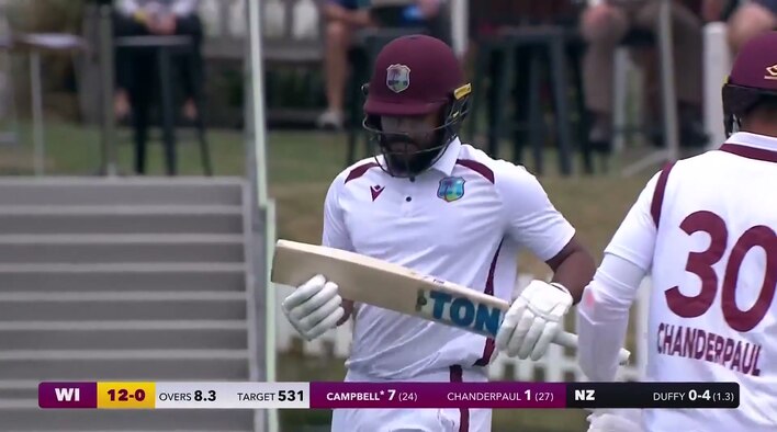 Four! Campbell Gets Going With Back-To-Back Boundaries from West Indies Tour of New Zealand 2025 