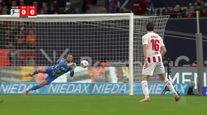 Save! Schwabe Parries Away Hofmann’s Ambitious Attempt from Bundesliga 2025/26 
