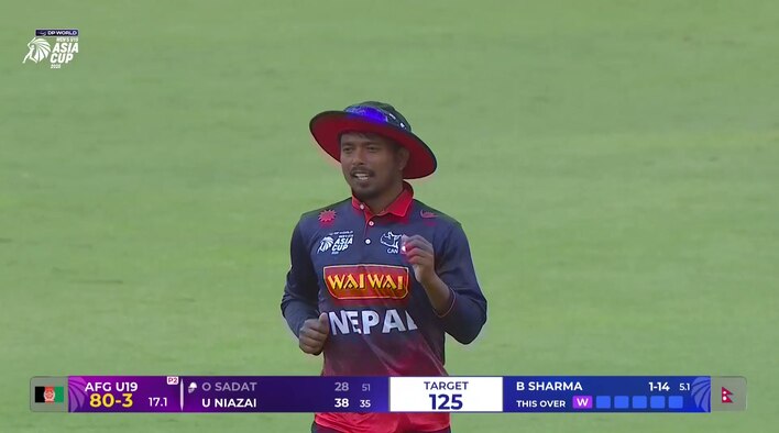 Wicket! Bipin Breaks The Partnership, Sadat Departs from DP World Men's U19 Asia Cup 2025 