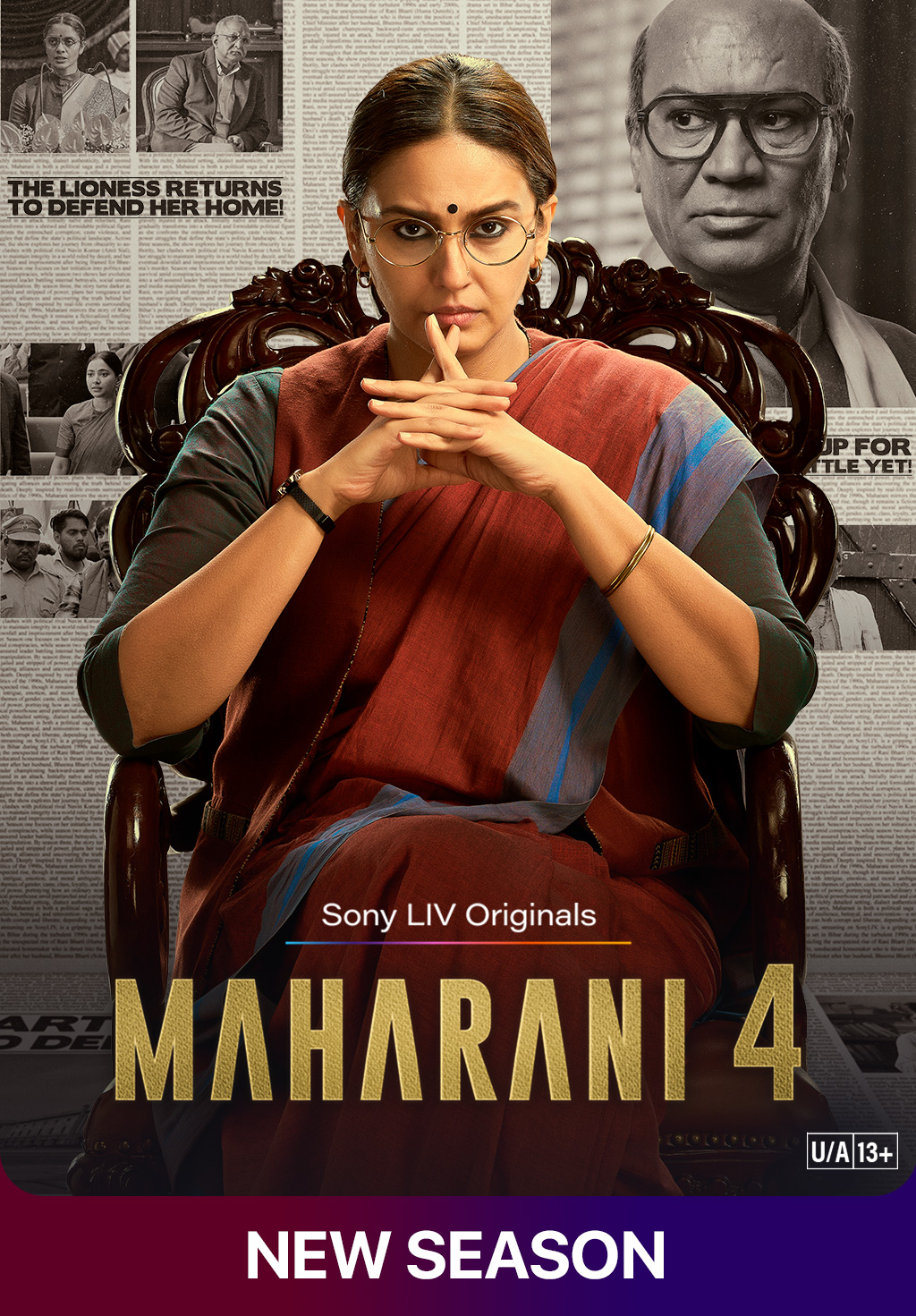 Maharani (2025) 480p  | 720p | 1080p | HEVC HDRip Hindi S04 Complete Web Series x265 AAC ESubs [1.2GB]