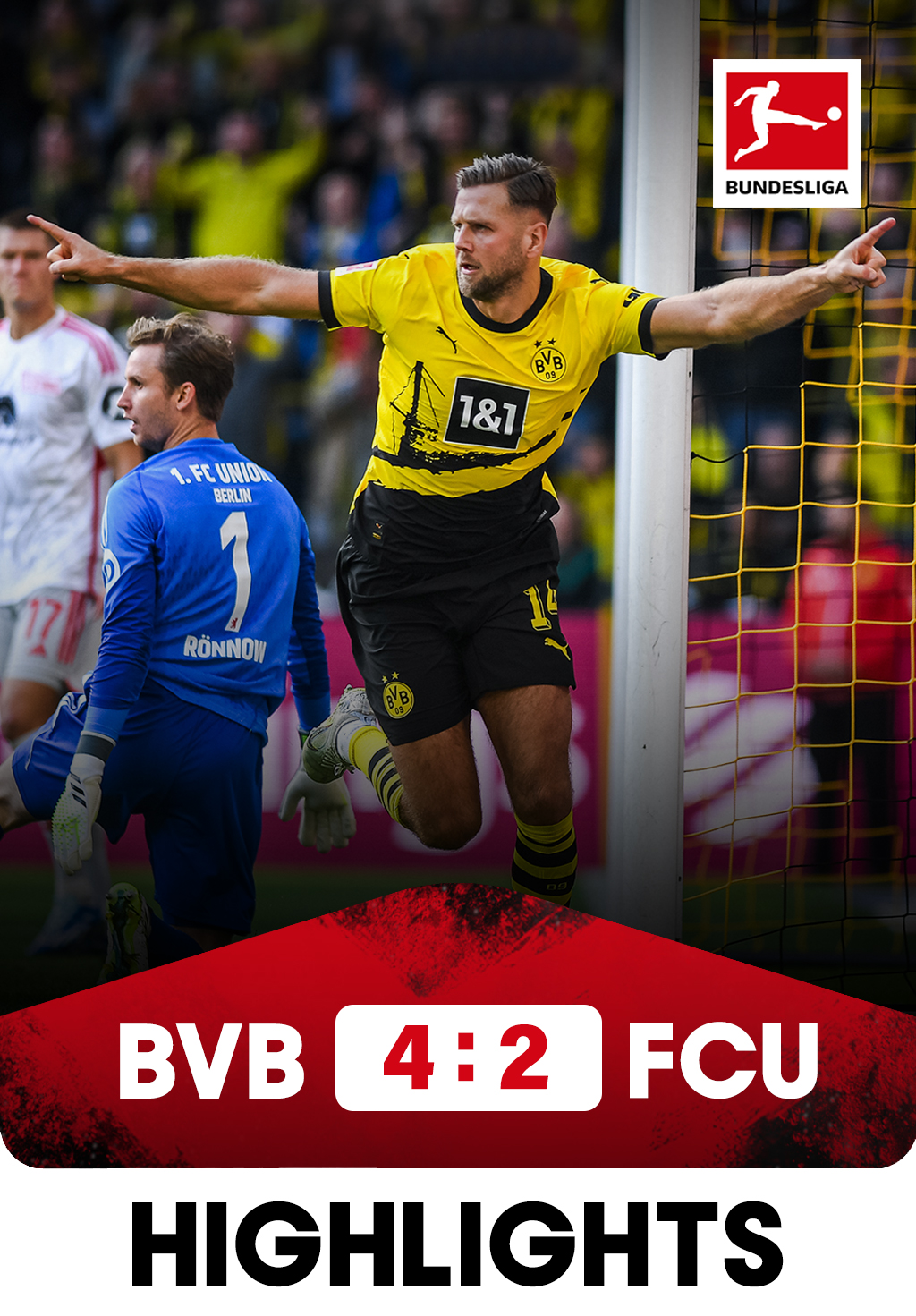 Dortmund's Thrilling 4-2 Victory Over Union Berlin - Highlights - 7 Oct 2023 from Bundesliga 2023-24
