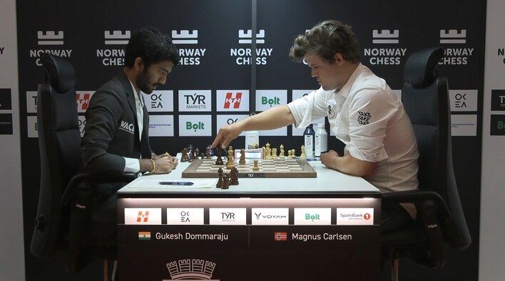 Gukesh Takes Down Magnus In Massive Upset from Norway Chess 2025 