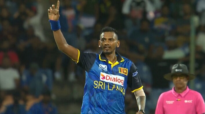 Chameera Bags Three To Cause A Collapse from Bangladesh Tour of Sri Lanka 2025 