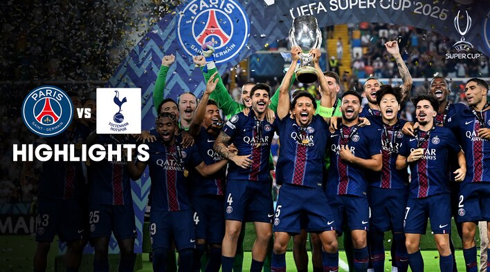 PSG vs Tottenham - Highlights - 14 Aug 2025 from UEFA Super Cup 2025 
