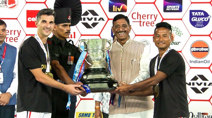 Presentation Ceremony - NorthEast United Retain Their Title from IndianOil Durand Cup 2025 