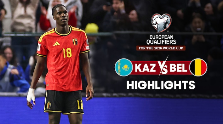 Kazakhstan vs Belgium - Highlights - 15 Nov 2025 from European Qualifiers For 2026 FIFA World Cup 