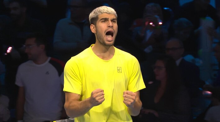 Alcaraz vs Auger-Aliassime - Semi-Finals - Highlights - 16 Nov 2025 from Nitto ATP Finals 2025 