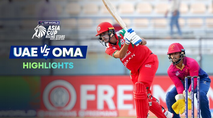 UAE vs Oman - Highlights - 16 Nov 2025 from DP World Asia Cup Rising Stars Men's 2025 