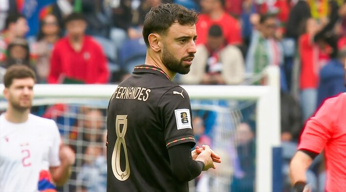 Bruno Fernandes Converts Clinically From The Spot from European Qualifiers For 2026 FIFA World Cup 
