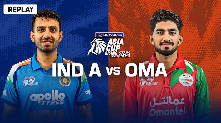 India A vs Oman A - Replay - 18 Nov 2025 from DP World Asia Cup Rising Stars Men's 2025 