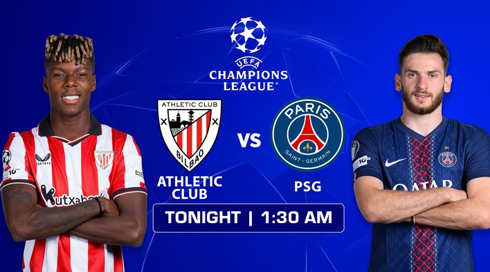 Upcoming - Athletic Club vs Paris - UEFA Champions League 2025-26