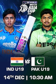 Upcoming - India vs Pakistan - DP World Men's U19 Asia Cup 2025