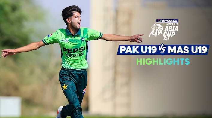 Pakistan U19 vs Malaysia U19 - Highlights - 12 Dec 2025 from DP World Men's U19 Asia Cup 2025 